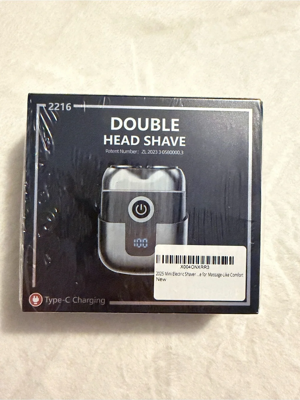 Double Head Shave Portable Electric Razor - Silver and Black